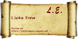 Lipka Enna névjegykártya